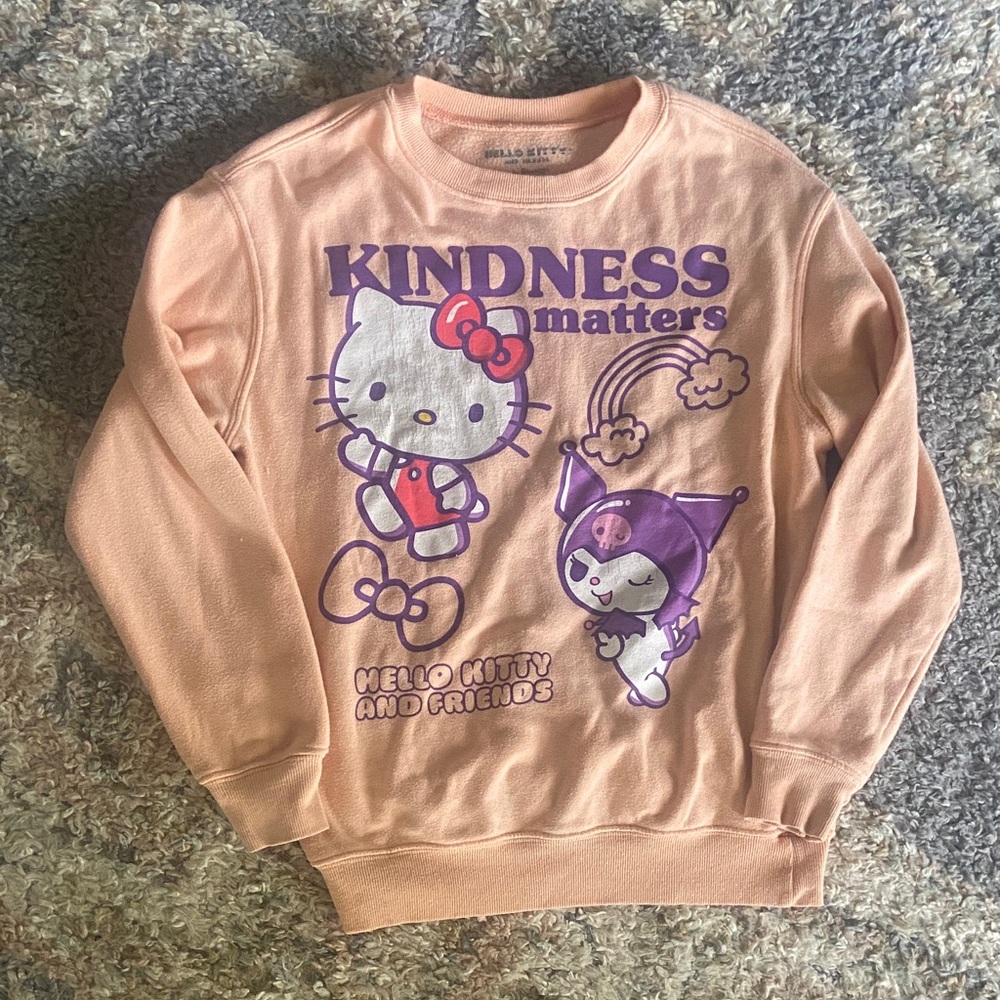 Hello Kitty Peach and Purple Kids Sweatshirt